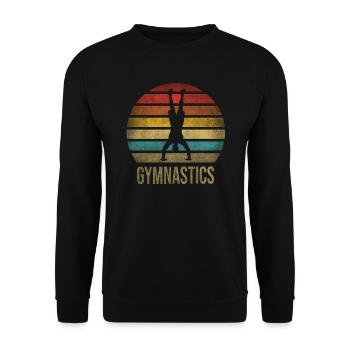 Handstand Fitness Gymnaste Sports Parkour - Sweat-shirt Unisexe - noir - Devant - Alina (178cm) & Michal (187cm)
