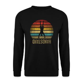 Handstand Fitness Gymnaste Sports Parkour - Sweat-shirt Unisexe - noir - Devant - Alina (178cm) & Michal (187cm)