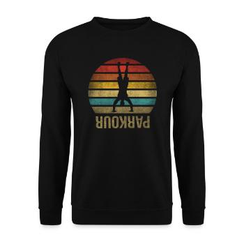 Handstand Fitness Gymnaste Sports Parkour - Sweat-shirt Unisexe - noir - Devant - Alina (178cm) & Michal (187cm)