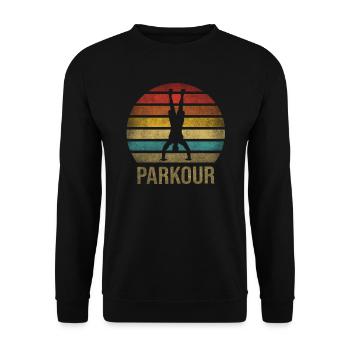 Handstand Fitness Gymnaste Sports Parkour - Sweat-shirt Unisexe - noir - Devant - Alina (178cm) & Michal (187cm)