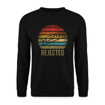 Rejected Sorry Retro Sunset Vintage - Unisex Sweatshirt - black - Front - Alina (178cm) & Michal (187cm)