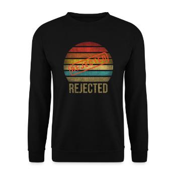 Rejected Sorry Retro Sunset Vintage - Unisex Sweatshirt - black - Front - Alina (178cm) & Michal (187cm)