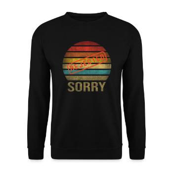 Rejected Sorry Retro Sunset Vintage - Unisex Sweatshirt - black - Front - Alina (178cm) & Michal (187cm)
