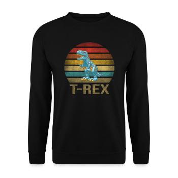T Rex Dinosaur T-Rex Robot Dino Robo-Rex - Unisex Sweatshirt - black - Front - Alina (178cm) & Michal (187cm)