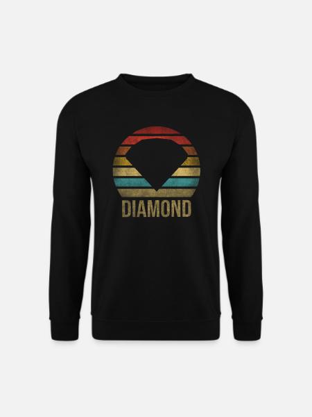 Ruby Gemstone Retro Sunset - Unisex Sweatshirt - black