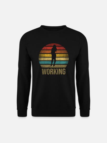 Secretary At Work Hot Office Retro Sunset - Unisex Sweatshirt - black