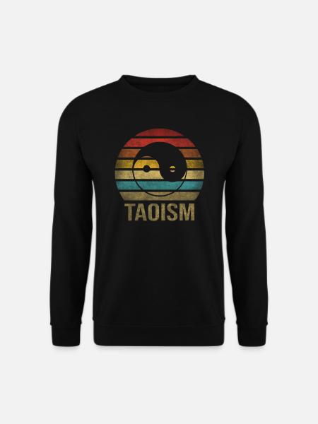 Taosim Yin & Yang Zen Retro Sunset - Unisex Pullover - Schwarz