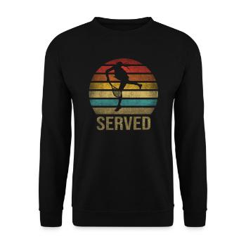 Tennis Player Let's Play Serve Served Sunset - Unisex Sweatshirt - black - Front - Alina (178cm) & Michal (187cm)