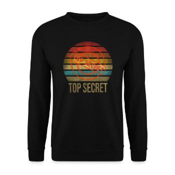 Top Secret Retro Sunset Vintage - Unisex Pullover - Schwarz - Vorne - Alina (178cm) & Michal (187cm)