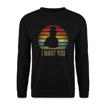 État américain Je te veux États-Unis - Sweat-shirt Unisexe - noir - Devant - Alina (178cm) & Michal (187cm)