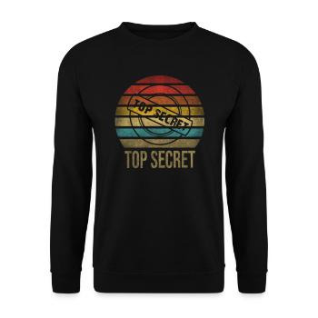 Top Secret Retro Sunset Vintage - Unisex Pullover - Schwarz - Vorne - Alina (178cm) & Michal (187cm)