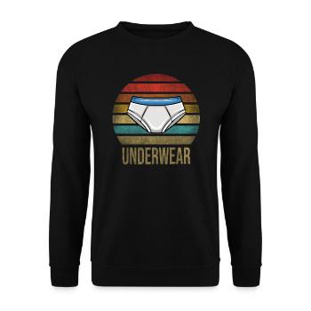 Underwear Slip Underpants Laundry Day - Unisex Pullover - Schwarz - Vorne - Alina (178cm) & Michal (187cm)