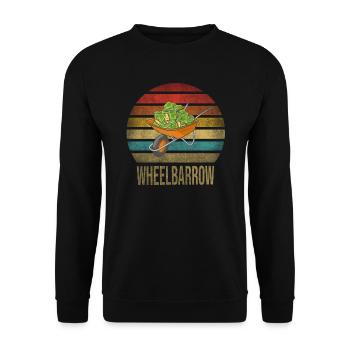 Cash Money Wheelbarrow Pushcart Sunset - Unisex Sweatshirt - black - Front - Alina (178cm) & Michal (187cm)