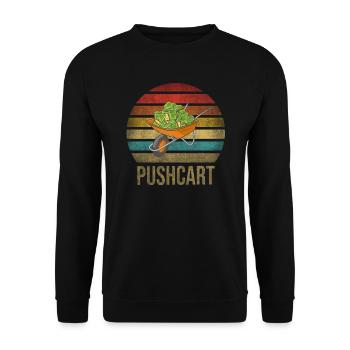 Cash Money Wheelbarrow Pushcart Sunset - Unisex Sweatshirt - black - Front - Alina (178cm) & Michal (187cm)