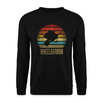 Cash Money Wheelbarrow Pushcart Sunset - Unisex Sweatshirt - black - Front - Alina (178cm) & Michal (187cm)