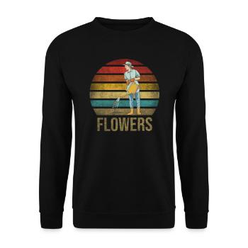 Gardening Watering Flowers Nature Plants - Unisex Pullover - Schwarz - Vorne - Alina (178cm) & Michal (187cm)