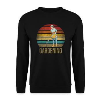 Gardening Watering Flowers Nature Plants - Unisex Pullover - Schwarz - Vorne - Alina (178cm) & Michal (187cm)