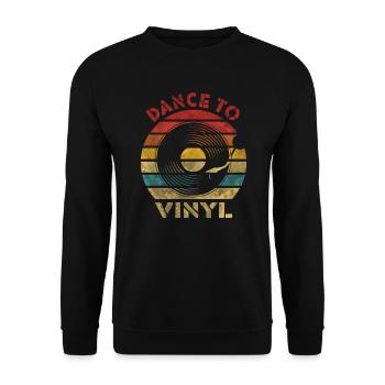 Dansez sur vinyle retro vintage music - Sweat-shirt Unisexe - noir - Devant - Alina (178cm) & Michal (187cm)