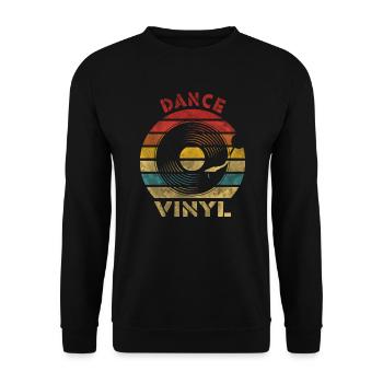 Dance Vinyl Retro Vintage Music - Sweat-shirt Unisexe - noir - Devant - Alina (178cm) & Michal (187cm)