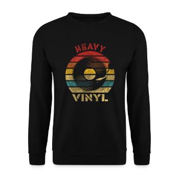 Heavy Vinyl Retro Vintage Music - Sweat-shirt Unisexe - noir - Devant - Alina (178cm) & Michal (187cm)