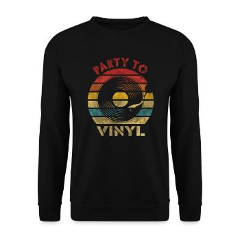 Power toVinyl Retro Vintage Music - Sweat-shirt Unisexe - noir - Devant - Alina (178cm) & Michal (187cm)