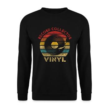 Collector Vinyle Rétro Vintage Music - Sweat-shirt Unisexe - noir - Devant - Alina (178cm) & Michal (187cm)