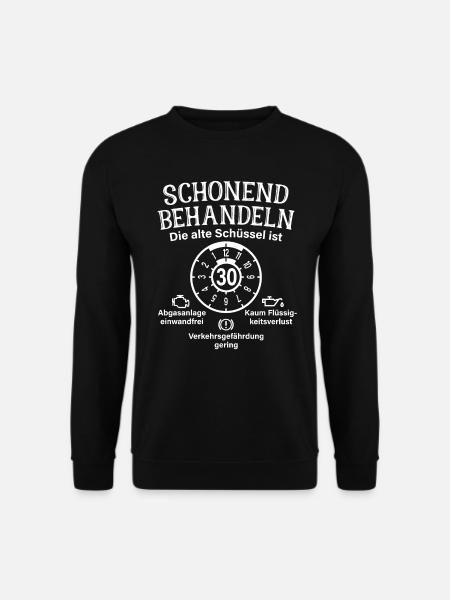 Schonend Behandeln 30. Geburtstag Alte Schüssel 30 - Unisex Pullover - Schwarz