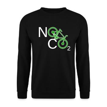 No CO2 Bike Climate Change MTB Mountain Bike E-Bike - Unisex Sweatshirt - black - Front - Alina (178cm) & Michal (187cm)