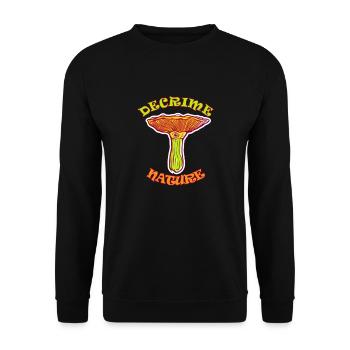 Decrime Nature Colorful Magic Mushroom Trippy - Unisex Sweatshirt - black - Front - Alina (178cm) & Michal (187cm)