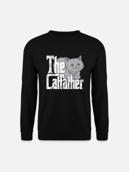 Kattefar Catfather Crazy Cat Far Kitty Daddy - Unisex sweater - sort