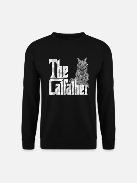 Kattefar Catfather Crazy Cat Far Kitty Daddy - Unisex sweater - sort