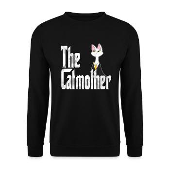 Chat Maman La Catmère Chat Folle Chat Mère Kitty Maman - Sweat-shirt Unisexe - noir - Devant - Alina (178cm) & Michal (187cm)