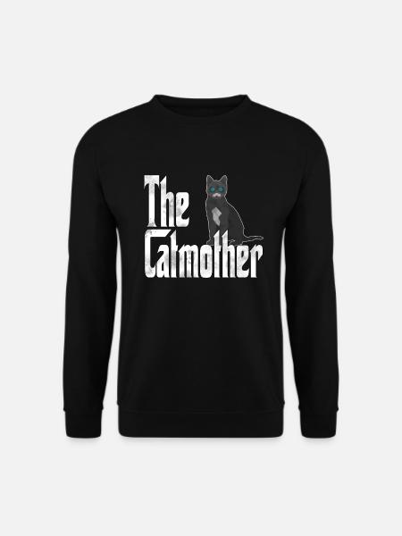 Cat Mom The Catmother Crazy Cat Mother Kitty Mommy - Unisex Sweatshirt - black