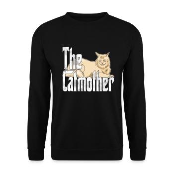 Chat Maman La Catmère Chat Folle Chat Mère Kitty Maman - Sweat-shirt Unisexe - noir - Devant - Alina (178cm) & Michal (187cm)