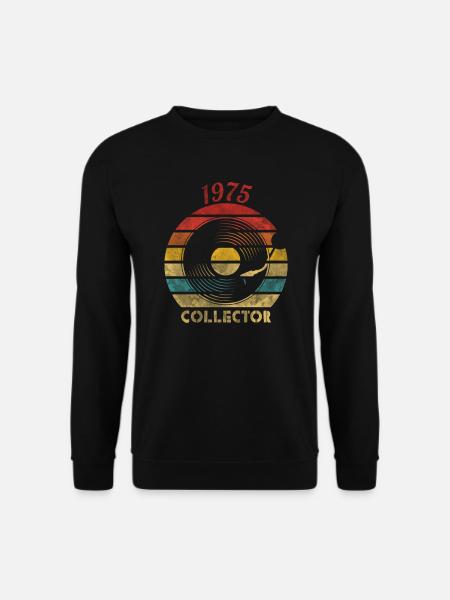 1975 Vinyl Retro Vintage Music - Unisex Sweatshirt - black