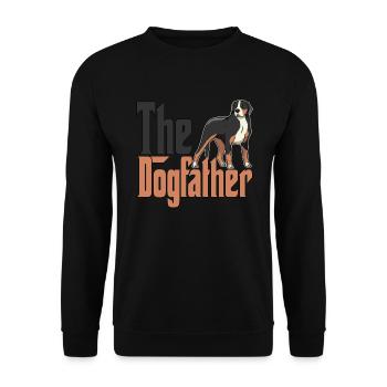 Chien de montagne suisse Papa Dogfather Chiens Papa Fa - Sweat-shirt Unisexe - noir - Devant - Alina (178cm) & Michal (187cm)
