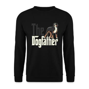 Chien de montagne suisse Papa Dogfather Chiens Papa Fa - Sweat-shirt Unisexe - noir - Devant - Alina (178cm) & Michal (187cm)