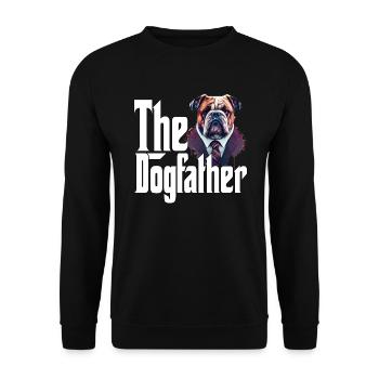 Bulldog Dog Dad Dogfather Dogs Daddy Father Rottie - Sweat-shirt Unisexe - noir - Devant - Alina (178cm) & Michal (187cm)