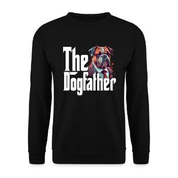 Bouledogue Chien Papa ChienPère Chiens Papa Père Rottie - Sweat-shirt Unisexe - noir - Devant - Alina (178cm) & Michal (187cm)