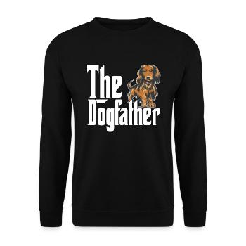 Teckel Chien Papa Dogpère Chiens Papa Père Rott - Sweat-shirt Unisexe - noir - Devant - Alina (178cm) & Michal (187cm)
