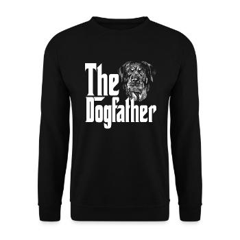 Rottweiler Dog Dad Dogfather Dogs Daddy Father Rot - Unisex Pullover - Schwarz - Vorne - Alina (178cm) & Michal (187cm)