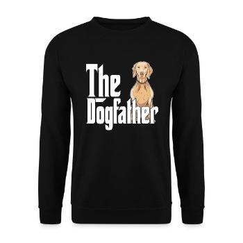 Weimaraner Dog Dad Dogfather Dogs Daddy Father Red - Unisex Sweatshirt - black - Front - Alina (178cm) & Michal (187cm)