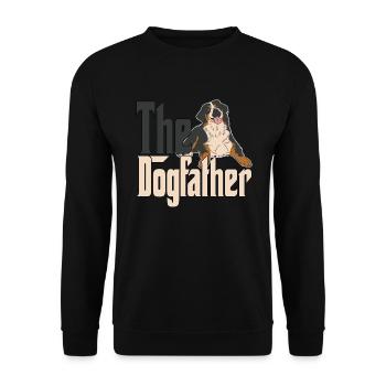 Bouvier Bernois Chien Papa Dogfather Chiens PapaB - Sweat-shirt Unisexe - noir - Devant - Alina (178cm) & Michal (187cm)