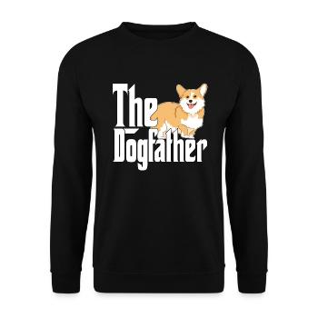 Corgi Chien Papa Chien Père Chiens Papa Père Rottie - Sweat-shirt Unisexe - noir - Devant - Alina (178cm) & Michal (187cm)