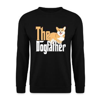 Corgi Chien Papa Chien Père Chiens Papa Père Rottie - Sweat-shirt Unisexe - noir - Devant - Alina (178cm) & Michal (187cm)