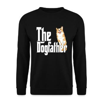 Corgi Dog Dad Dogfather Dogs Daddy Father Rottie - Unisex Pullover - Schwarz - Vorne - Alina (178cm) & Michal (187cm)