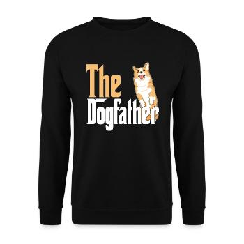 Corgi Dog Dad Dogfather Dogs Daddy Father Rottie - Unisex Pullover - Schwarz - Vorne - Alina (178cm) & Michal (187cm)