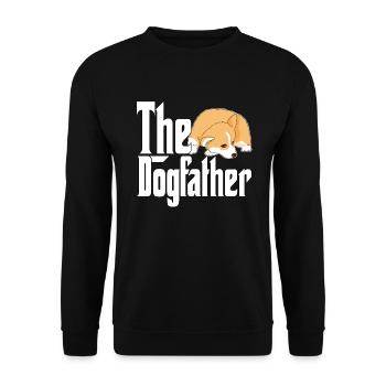 Corgi Dog Dad Dogfather Dogs Daddy Father Rottie - Unisex Pullover - Schwarz - Vorne - Alina (178cm) & Michal (187cm)