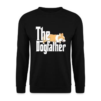 Corgi Dog Dad Dogfather Dogs Daddy Father Rottie - Unisex Pullover - Schwarz - Vorne - Alina (178cm) & Michal (187cm)