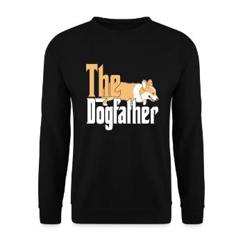 Corgi Dog Dad Dogfather Dogs Daddy Father Rottie - Unisex Pullover - Schwarz - Vorne - Alina (178cm) & Michal (187cm)